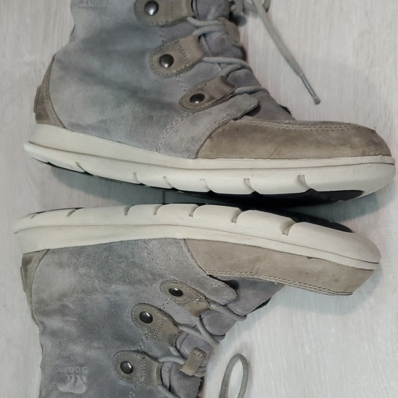 Sorel Women Explorer Joan Ankle Suede Booties shoes sz 8.5 - Picture 10 of 15